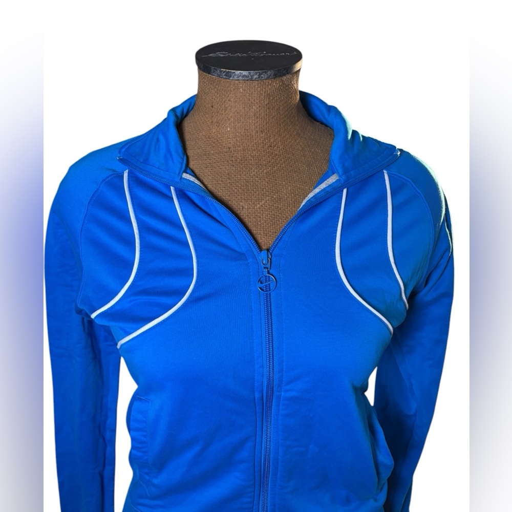 Nike Blue Full-Zip Utility Jacket with White Piping